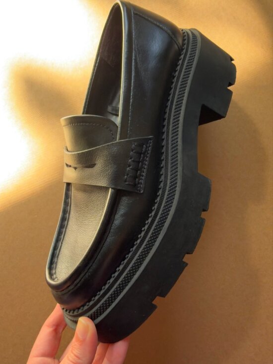 Zara Shoes - Zara Black Women's Chunky Platform Penny Loafers - Size 37 EU